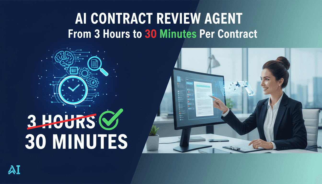AI Contract Review Agent: From 3 Hours to 30 Minutes Per Contract
