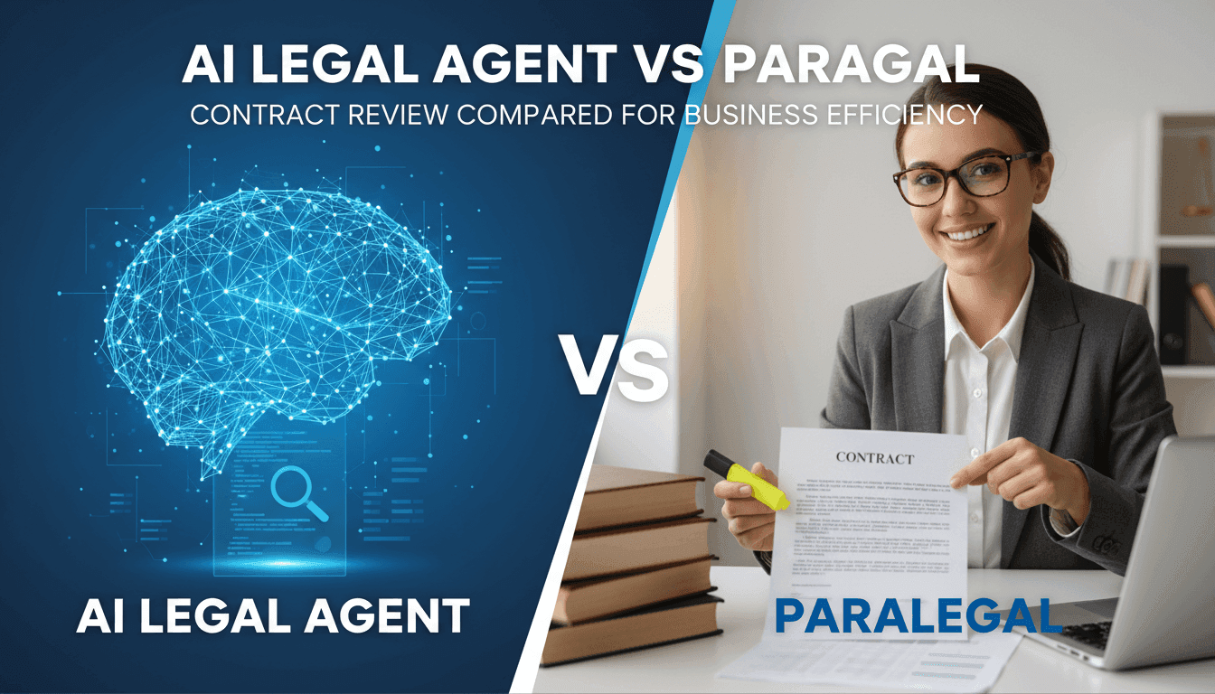AI Legal Agent vs Paralegal: Contract Review Compared for Business Efficiency