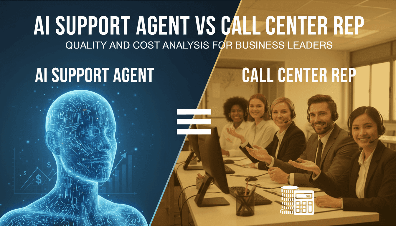 AI Support Agent vs Call Center Rep: Quality and Cost Analysis for Business Leaders