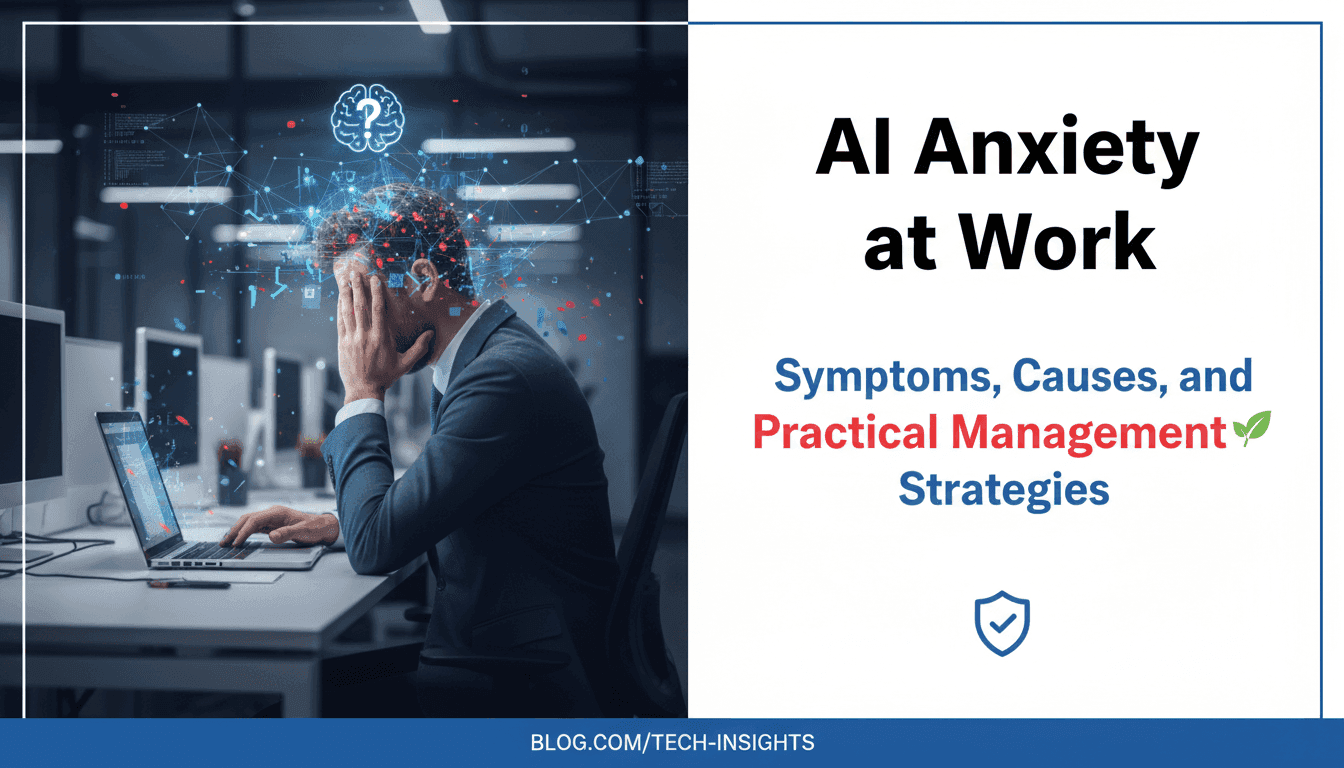 AI Anxiety at Work: Symptoms, Causes, and Practical Management Strategies