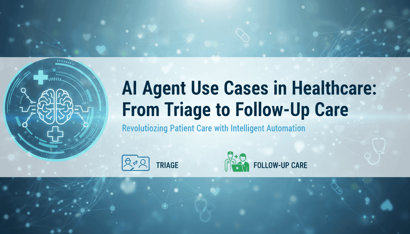AI Agent Use Cases in Healthcare: From Triage to Follow-Up Care