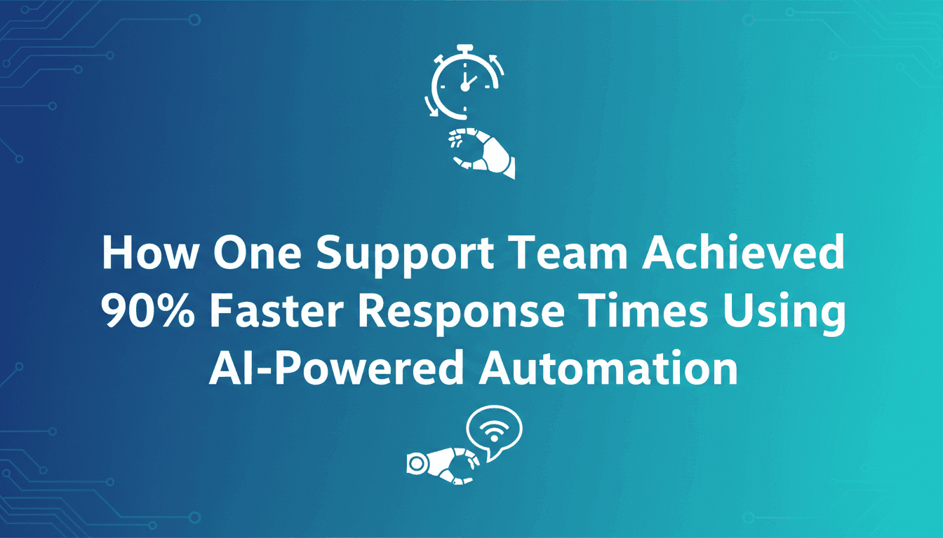 How One Support Team Achieved 90% Faster Response Times Using AI-Powered Automation