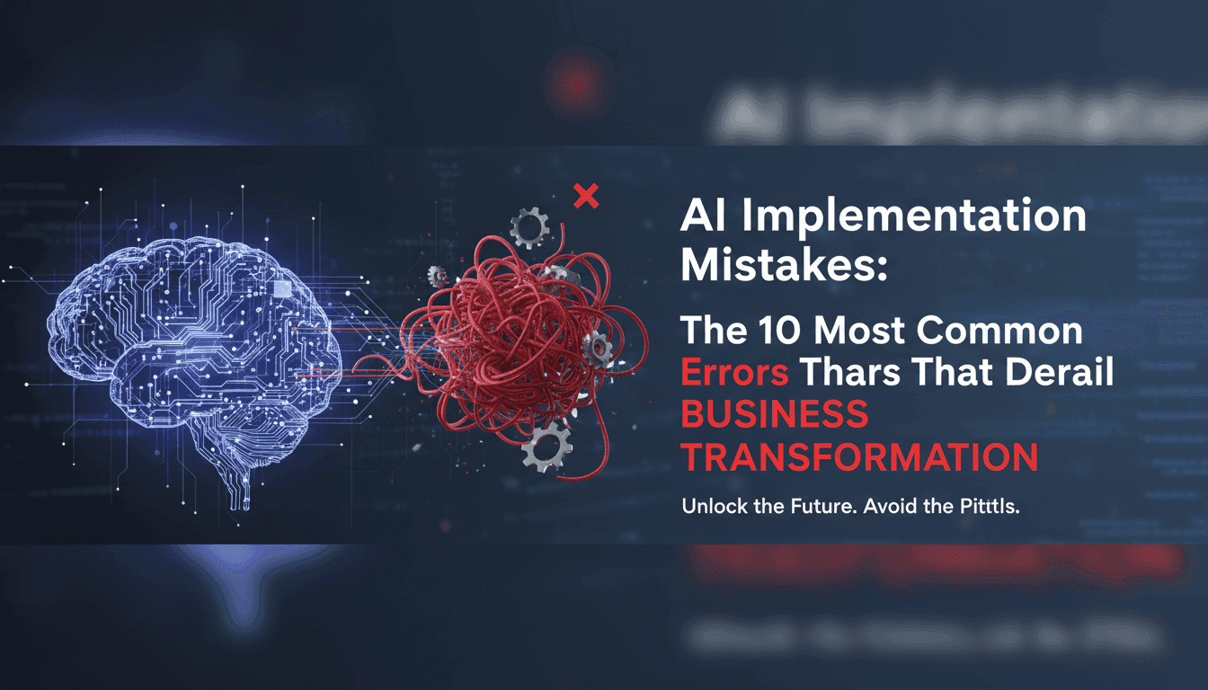 AI Implementation Mistakes: The 10 Most Common Errors That Derail Business Transformation