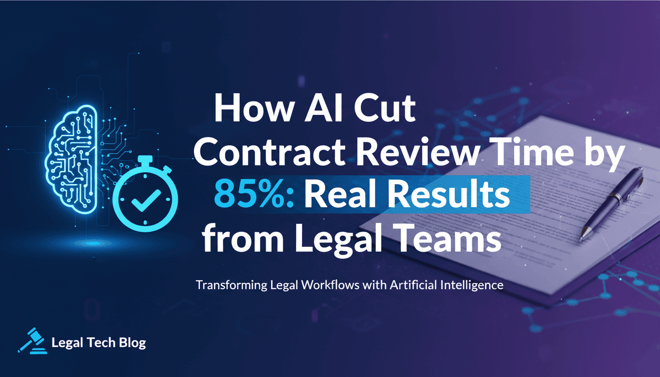 How AI Cut Contract Review Time by 85%: Real Results from Legal Teams