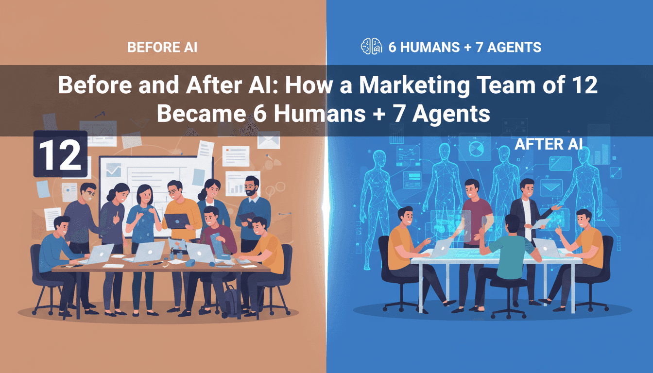 Before and After AI: How a Marketing Team of 12 Became 6 Humans + 7 Agents