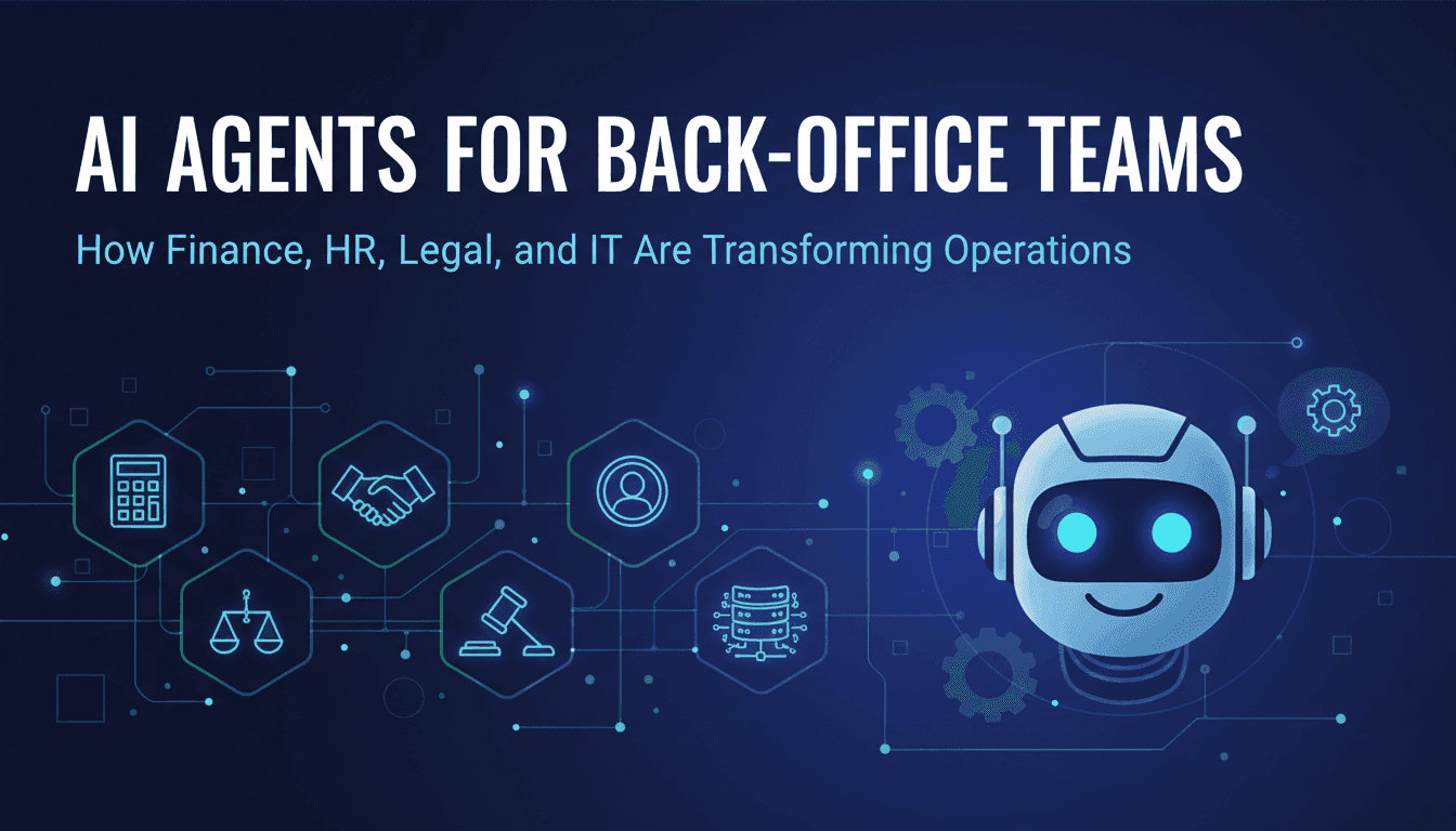 AI Agents for Back-Office Teams: How Finance, HR, Legal, and IT Are Transforming Operations