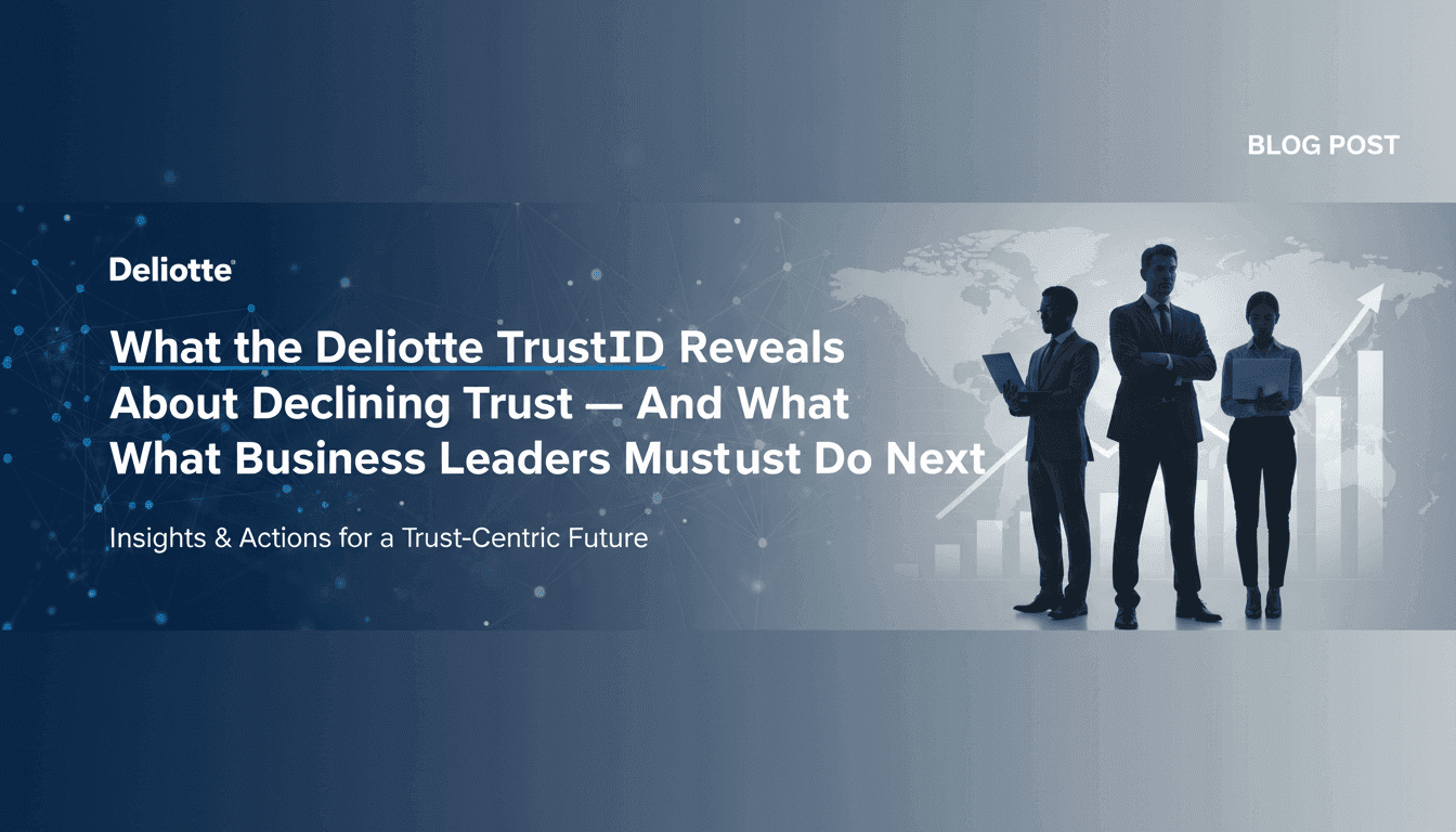 What the Deloitte TrustID Report Reveals About Declining Trust — And What Business Leaders Must Do Next