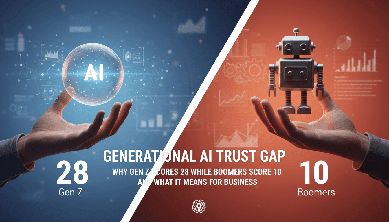 Generational AI Trust Gap: Why Gen Z Scores 28 While Boomers Score 10 and What It Means for Business