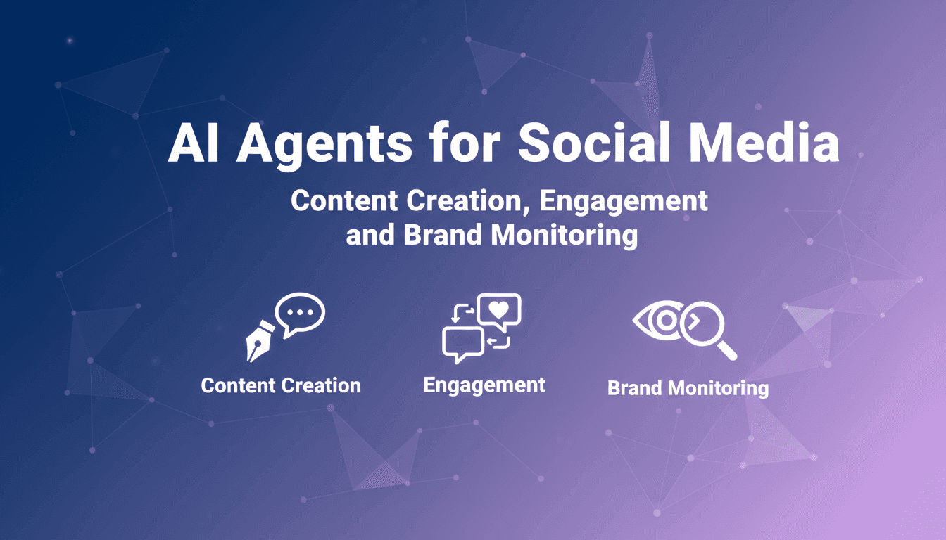AI Agents for Social Media: Content Creation, Engagement, and Brand Monitoring