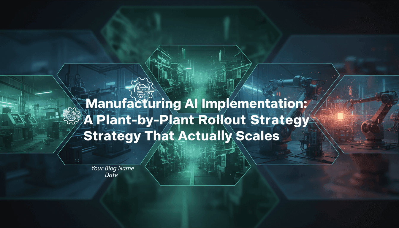 Manufacturing AI Implementation: A Plant-by-Plant Rollout Strategy That Actually Scales